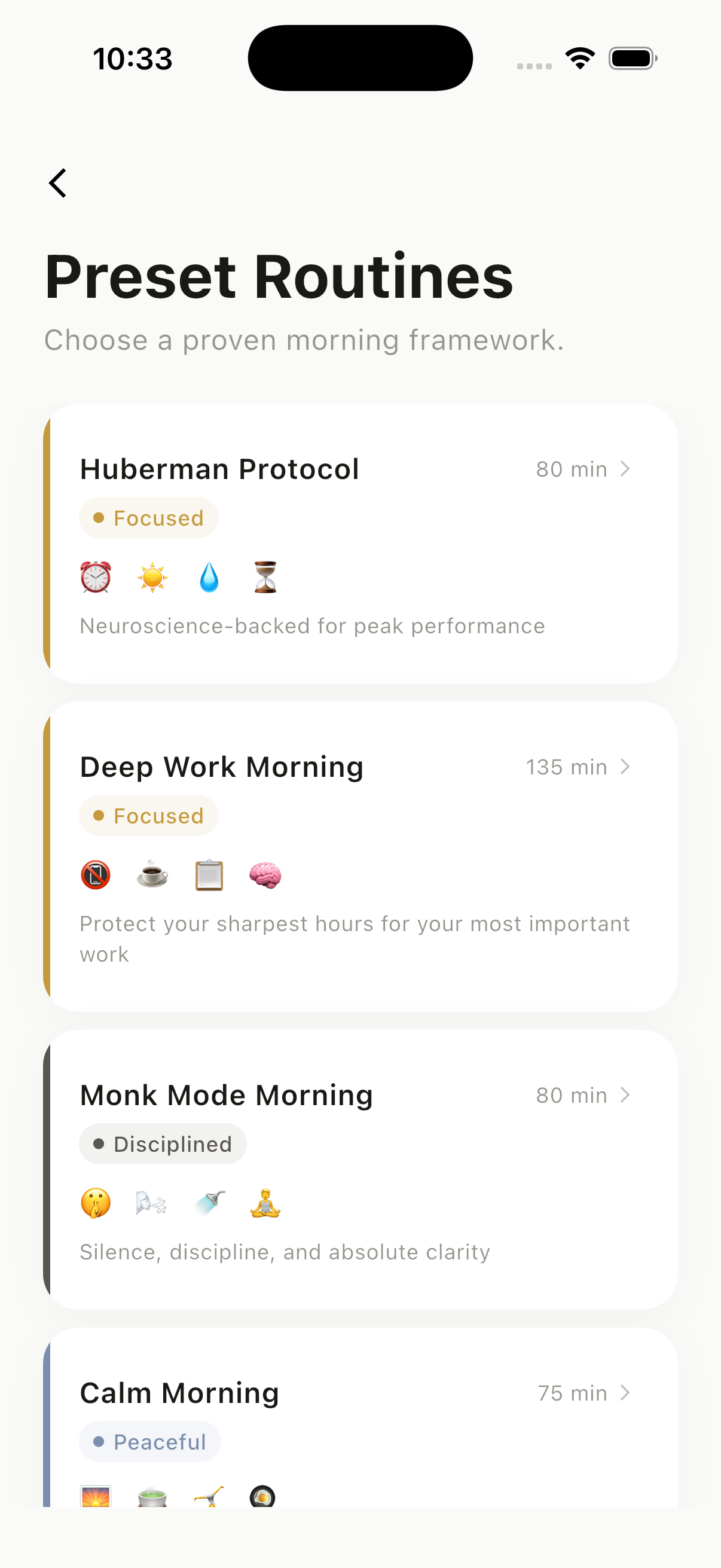 Preset Routines